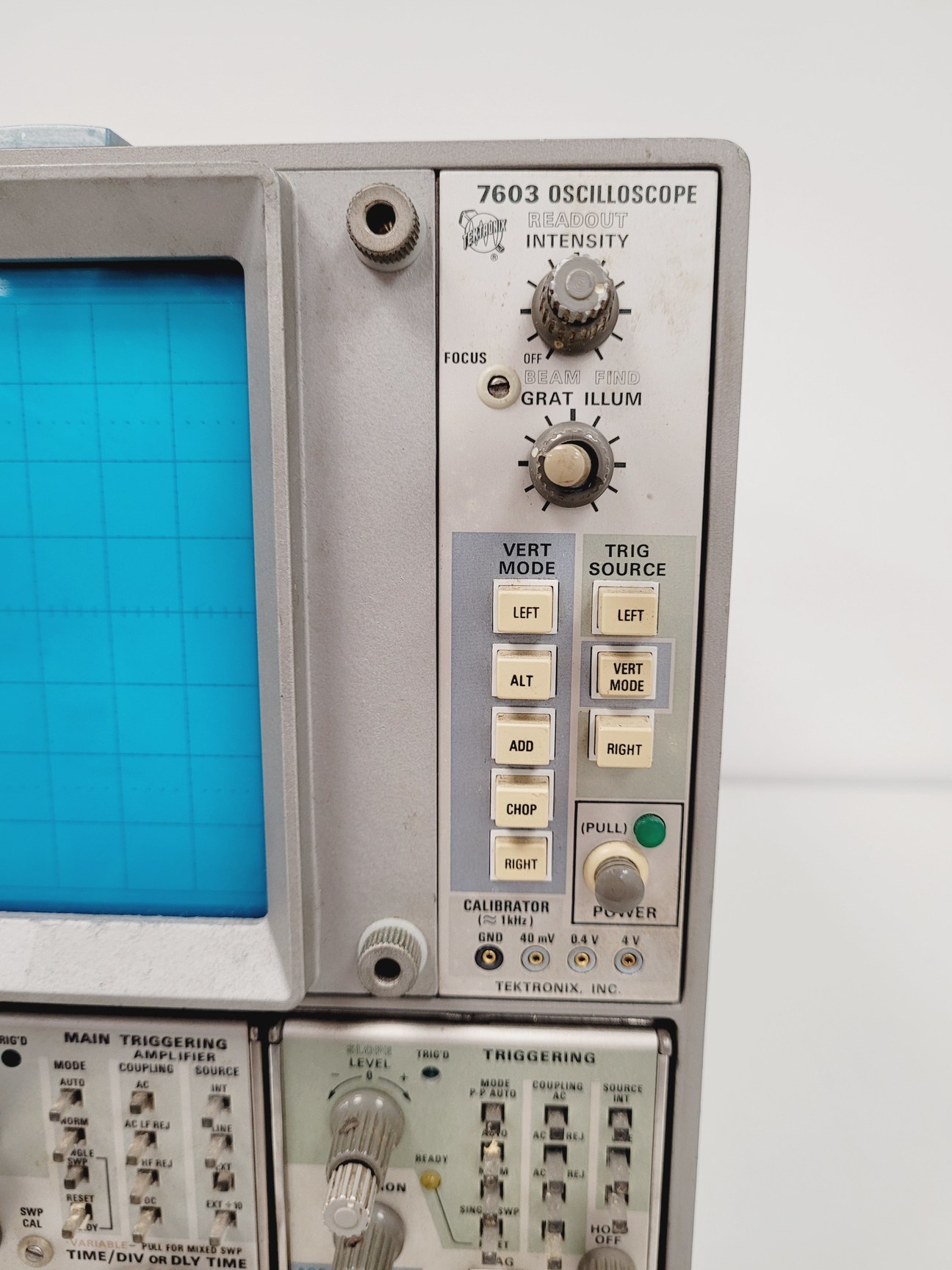 Image of Tektronix Large Screen Vertical Oscilloscope Model 7603 Lab