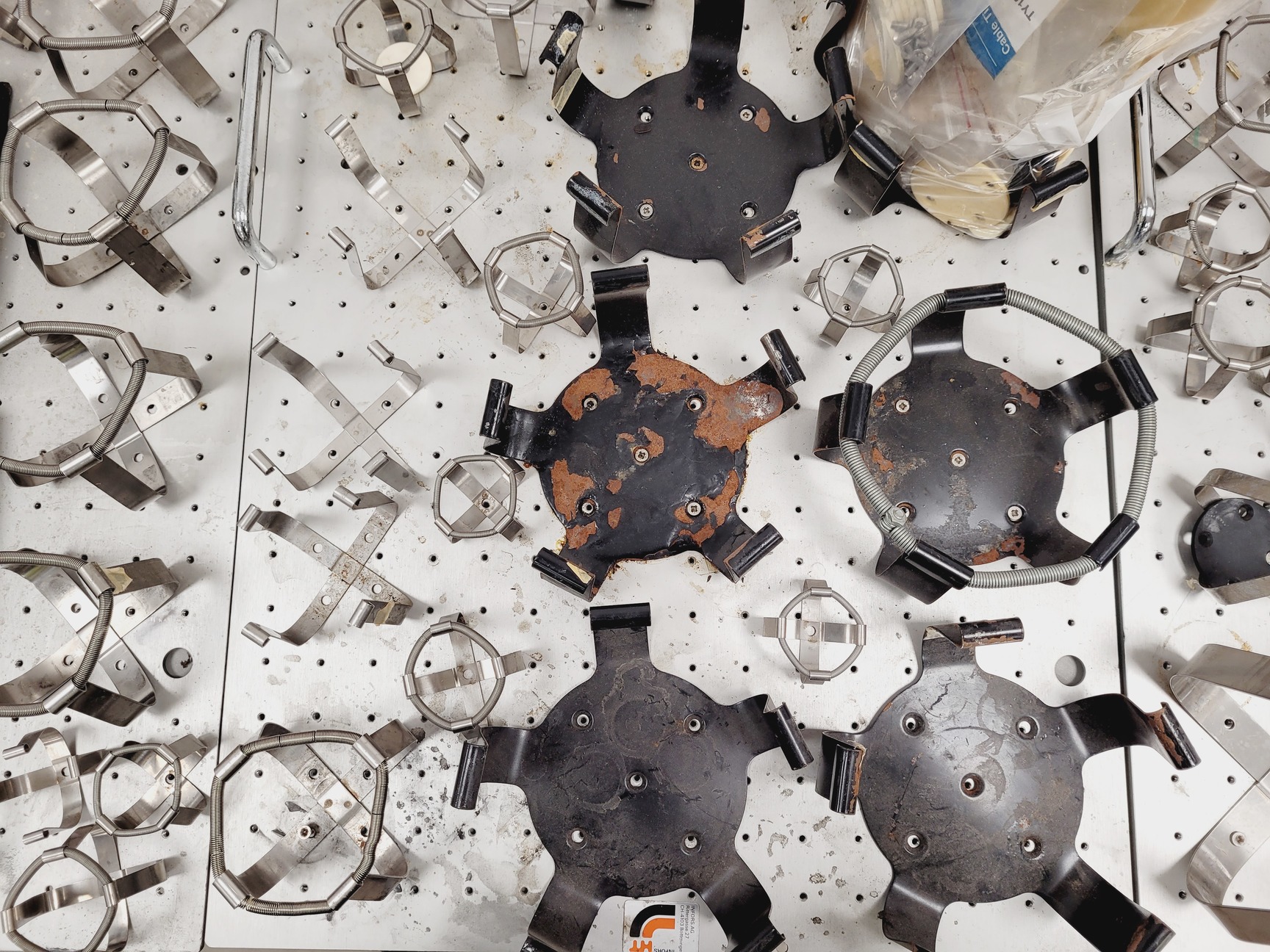 Image of 6 x Infors Fixed-configuration Platform Shaker Plates with Accessories