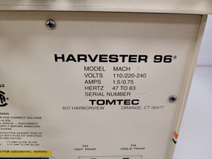 Thumbnail image of Tomtec Cell Harvester 96 System - Mach 3 with Autotrap 24 & GAST Pump Lab
