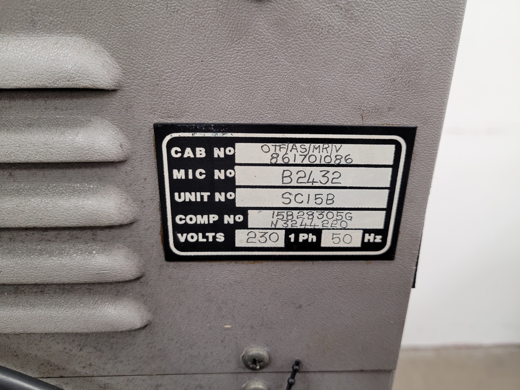 Image of Bright Refrigerated Cryostat SC15B Lab Spares/Repairs