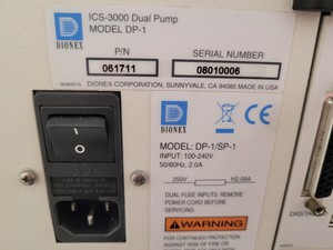 Thumbnail image of Dionex ICS-3000 Ion Chromatography System - DP-1, EG-2, DC-2 AS40 Lab