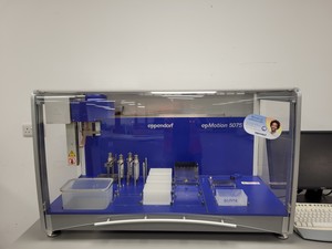 Thumbnail image of Eppendorf EpMotion 5075 LH Automated Liquid Handling System Computer Version Lab