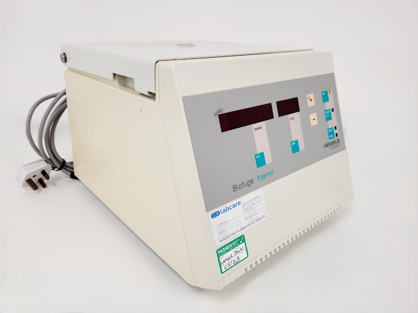 Image of Heraeus Biofuge Haemo Centrifuge with 1067 Haematocrit Dish Rotor Lab