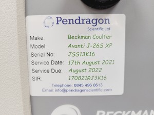 Thumbnail image of Beckman Coulter Avanti J-26S-XP High Performance Centrifuge with Rotors Lab