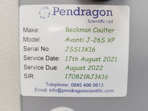 Thumbnail image of Beckman Coulter Avanti J-26S-XP High Performance Centrifuge with Rotors Lab