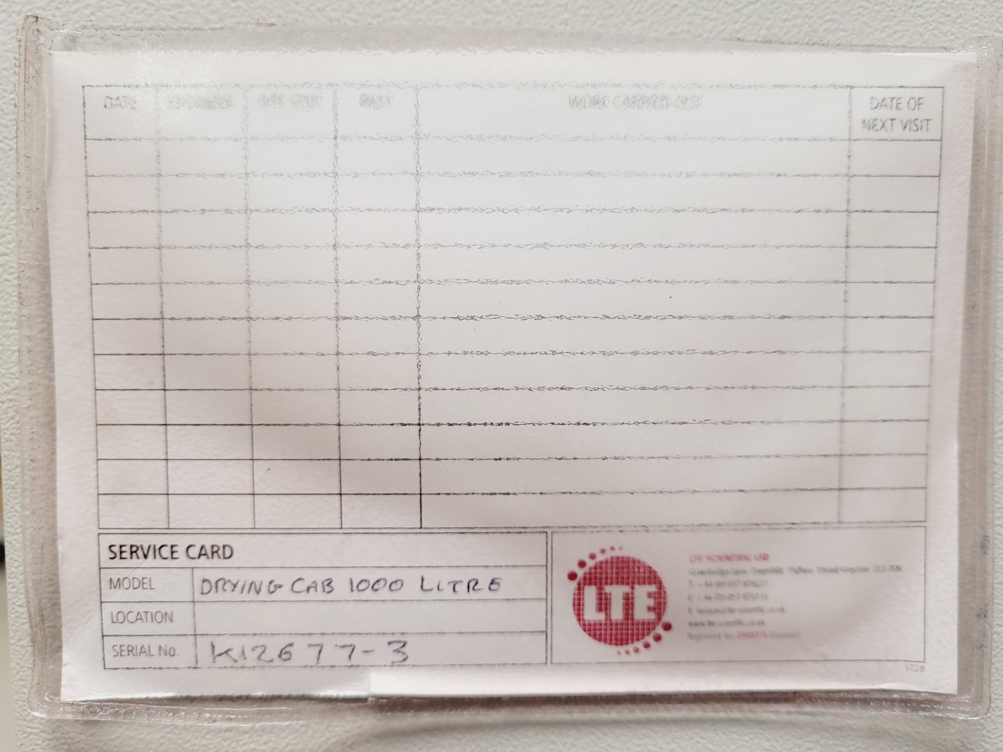 Image of LTE Unitemp 1000 Litre Drying Cabinet with Shelves Lab Spares/Repairs