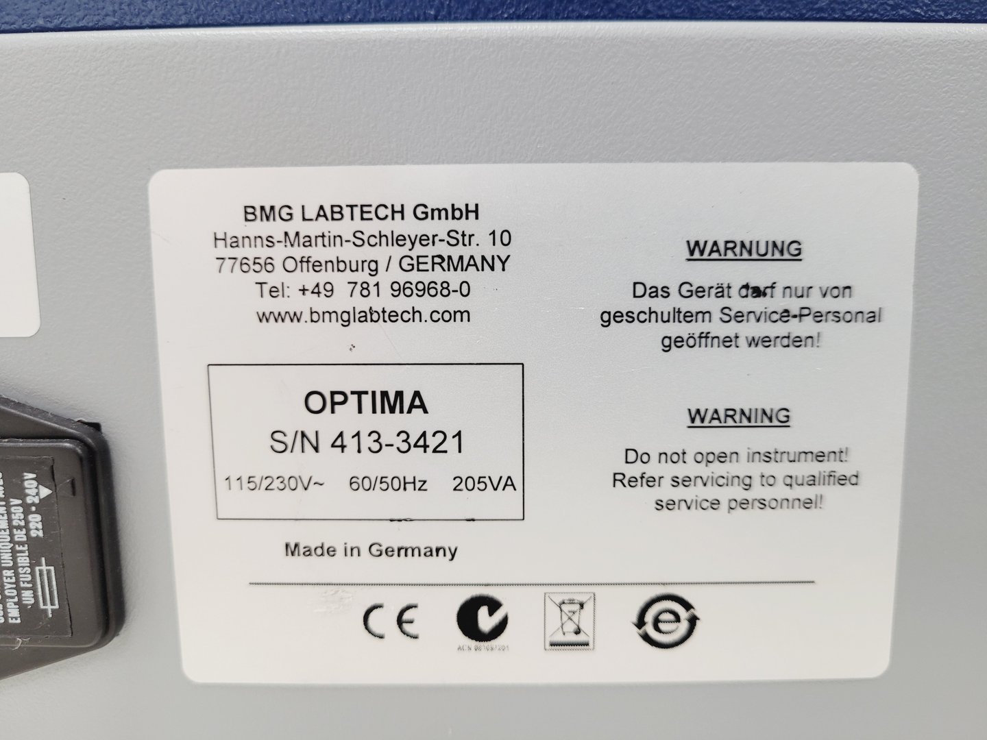 Image of BMG Labtech FLUOstar Optima Microplate Reader System with PC & Software Lab