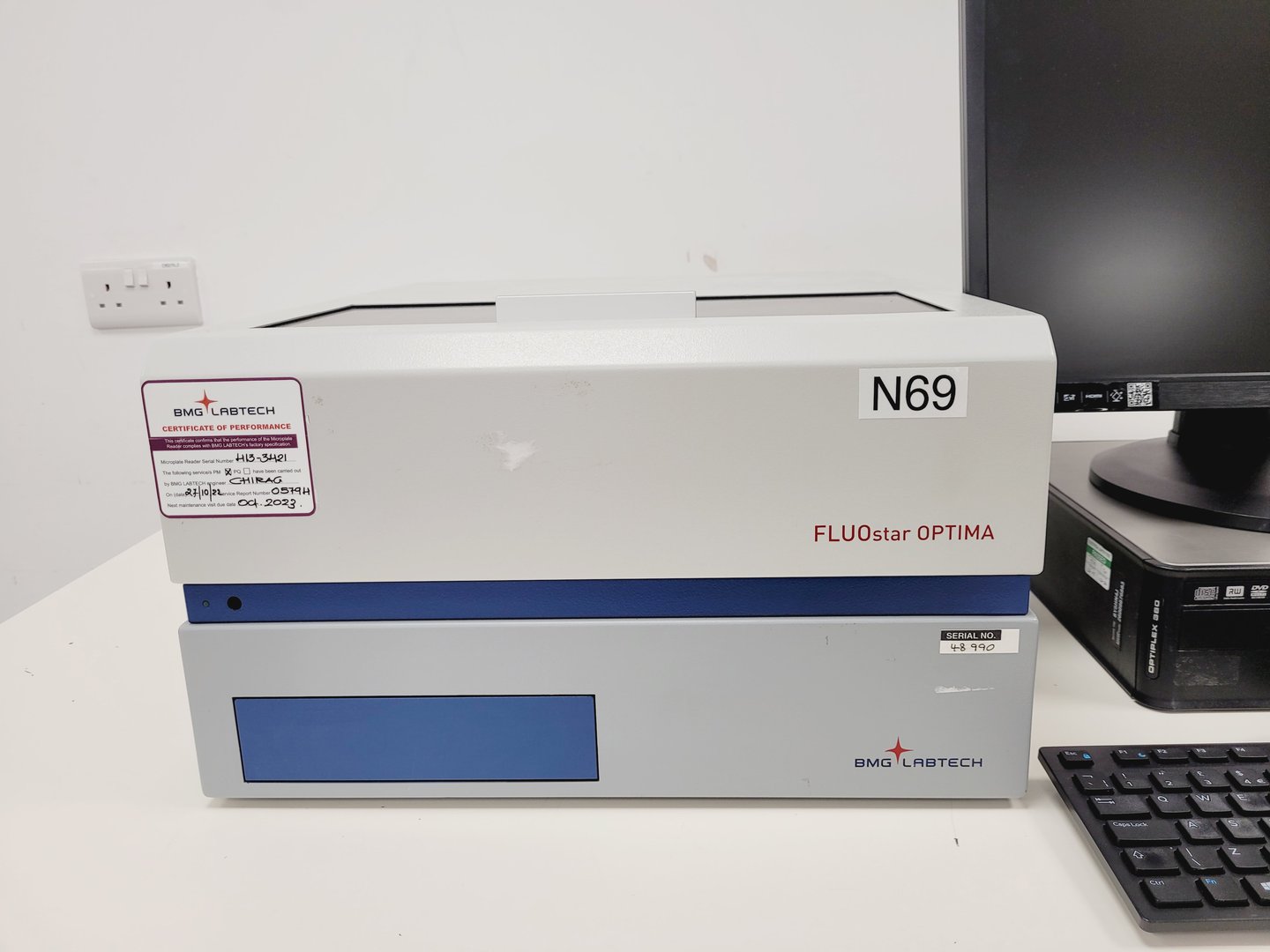 Image of BMG Labtech FLUOstar Optima Microplate Reader System with PC & Software Lab