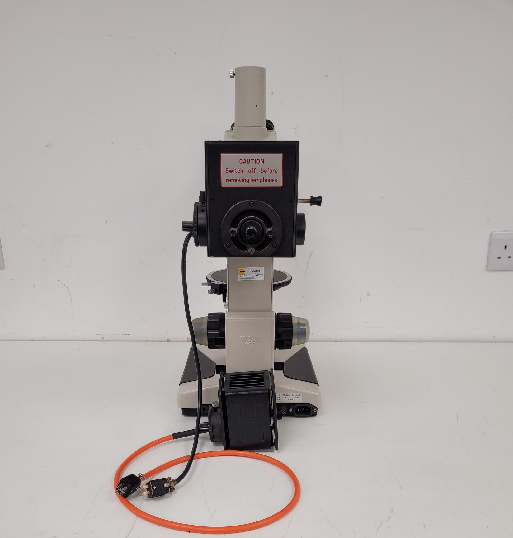 Image of Nikon Optiphot Compound Microscope with 5 x Objectives ph3 P DPlan 20P0 Lab