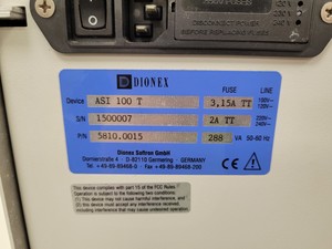 Thumbnail image of Dionex ASI 100 T HPLC Automated Sample Injector Lab