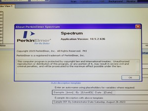 Thumbnail image of Perkin Elmer Spectrum 400 FT-IR/FT-FIR Spectrometer Lab