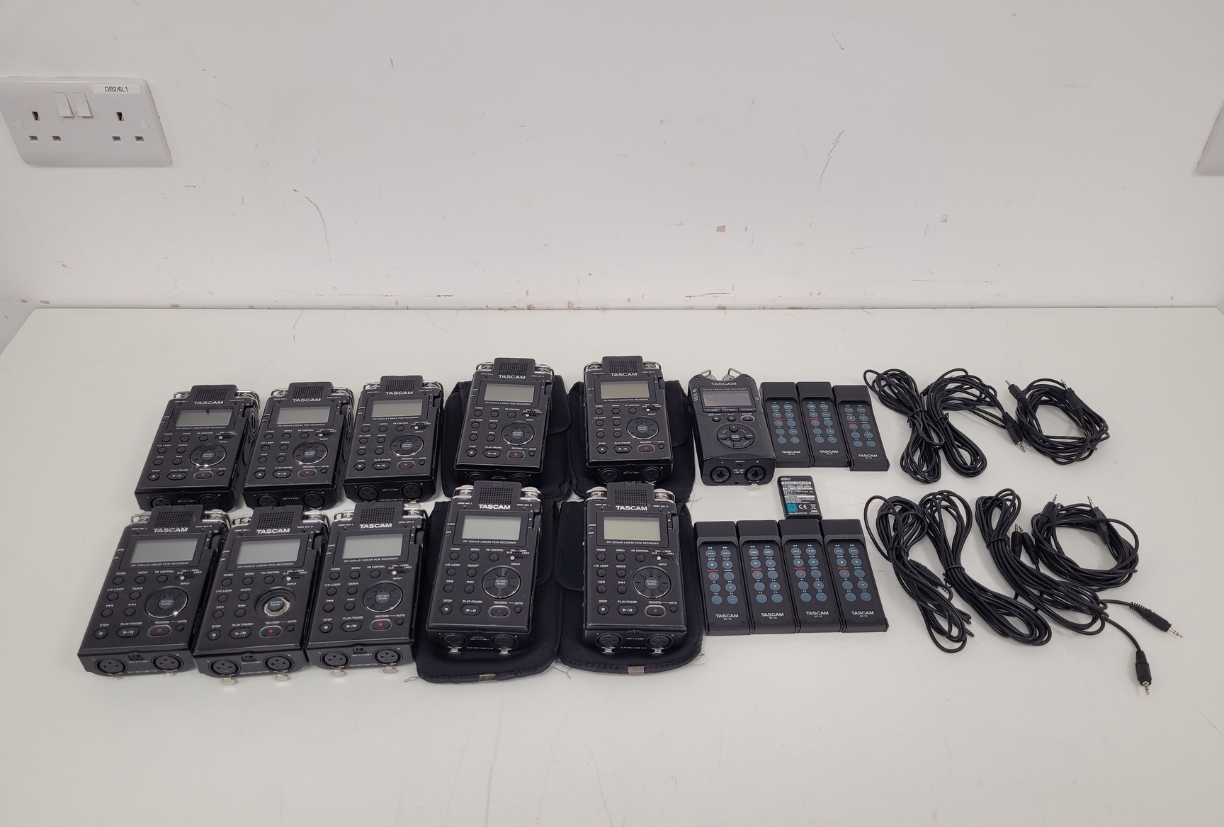 Image of Lot of Tascam PCM Recorders - DR-100MKII , DR-40, RC-10 