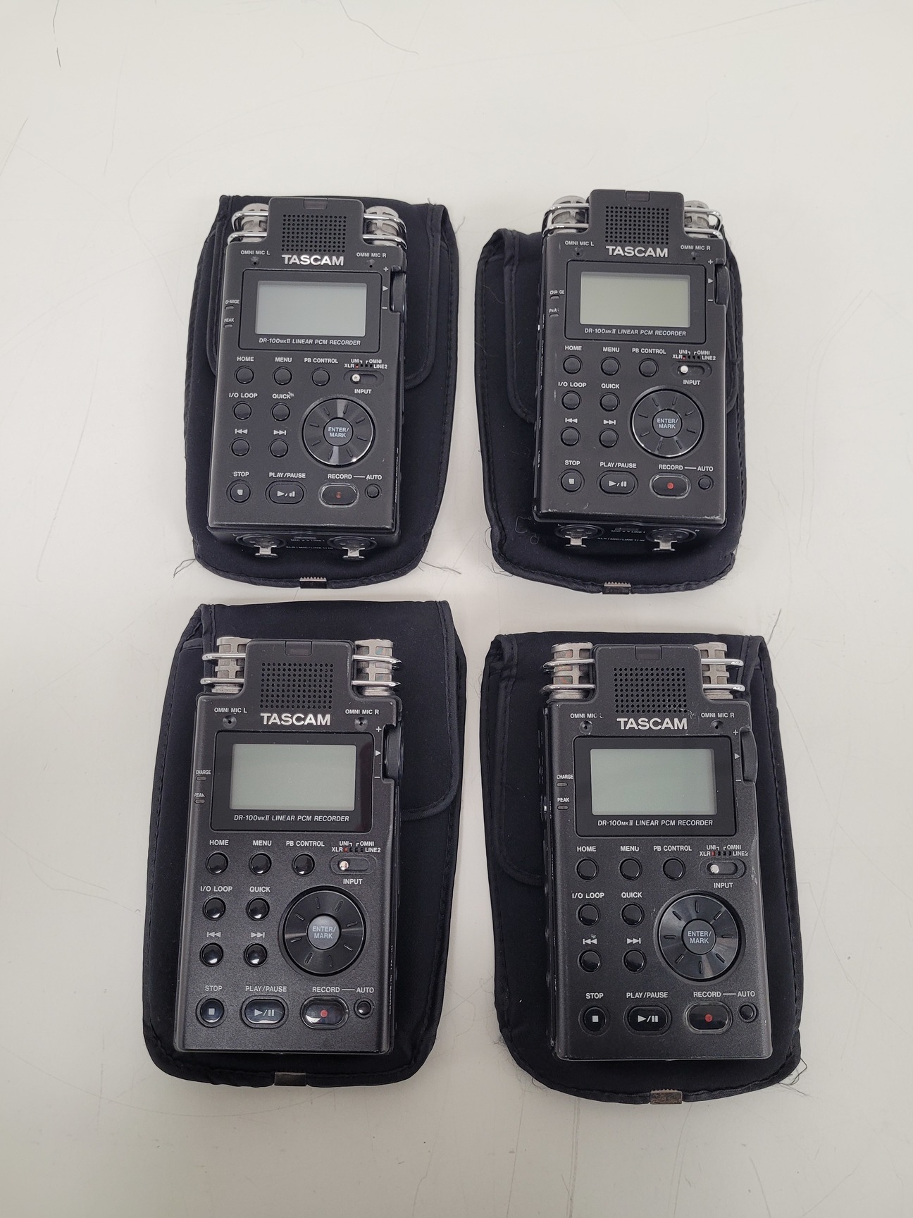 Image of Lot of Tascam PCM Recorders - DR-100MKII , DR-40, RC-10 