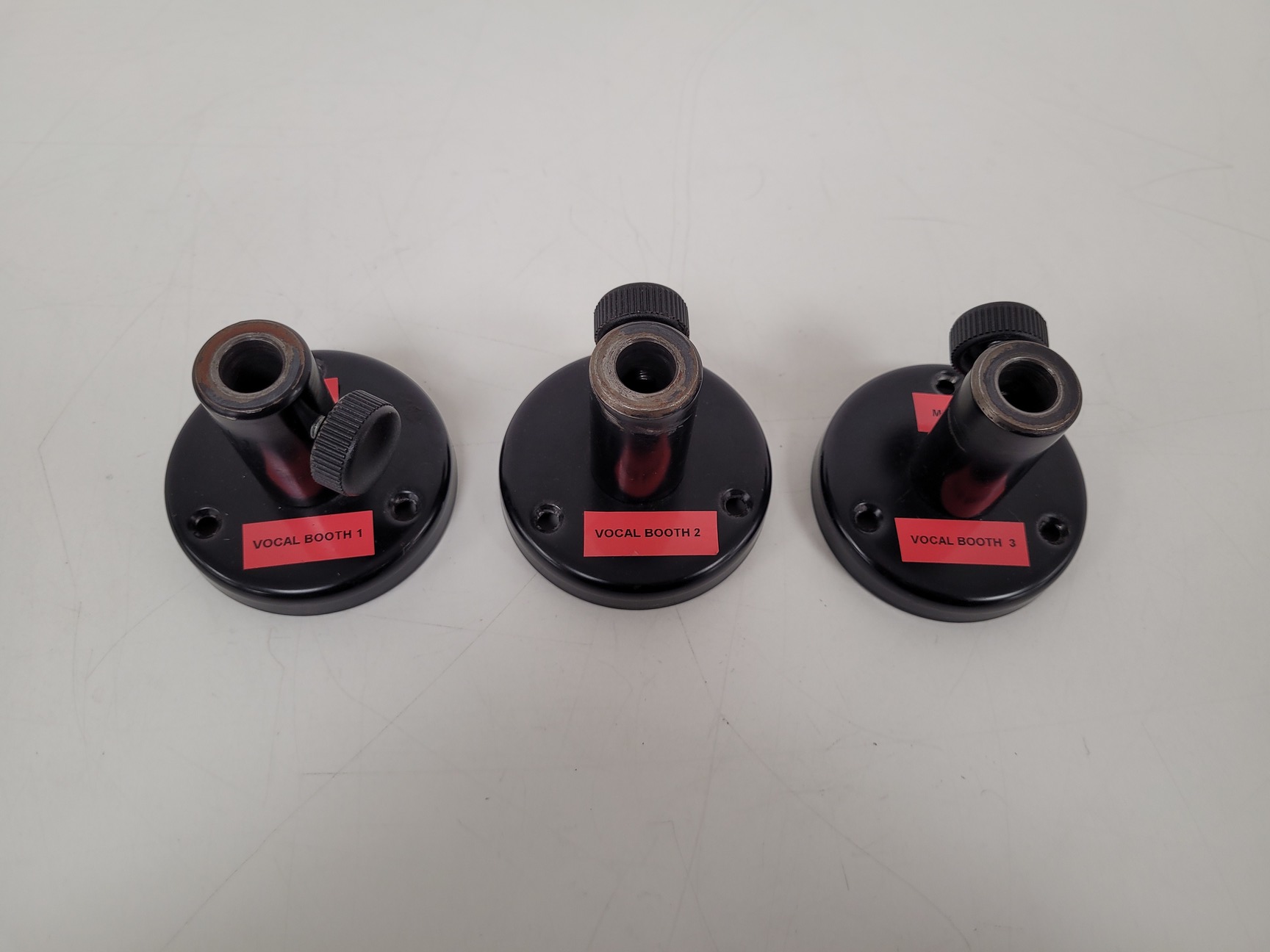 Image of 3x RØDE (Rode) NTA-1 Condenser Microphones with Stands, Pop-Shields & Mounts