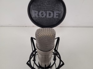 Thumbnail image of 3x RØDE (Rode) NTA-1 Condenser Microphones with Stands, Pop-Shields & Mounts