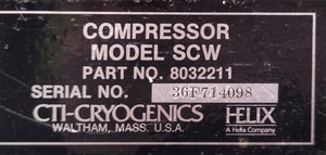 Thumbnail image of Helix CTI-Cryogenics Compressor  Model: SCW  Part no: 8032211 Lab Spares/Repairs