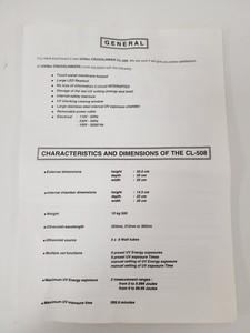 Thumbnail image of Uvitec UV Crosslinker  Model - CL-508.G Lab