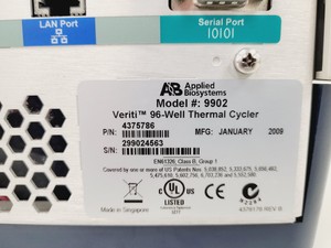 Thumbnail image of Applied Biosystems Veriti 96 Well Thermal Cycler  Model - 9902 Lab 
