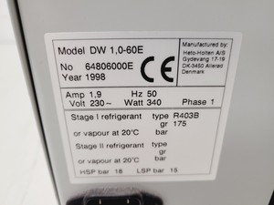 Thumbnail image of Heto Drywinner Freeze Dryer  Model - DW 1,0-60E Lab