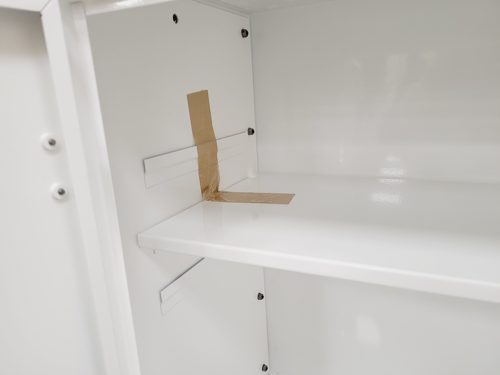 Image of COSHH Acid/Alkali Double Door Storage Cabinet with Keys D38 W108 H64cm Lab