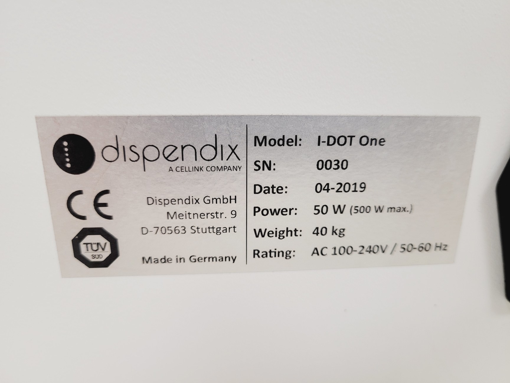 Image of Dispendix I-DOT  Model - I-DOT One Nanoliter Dispenser Lab Spares/Repairs