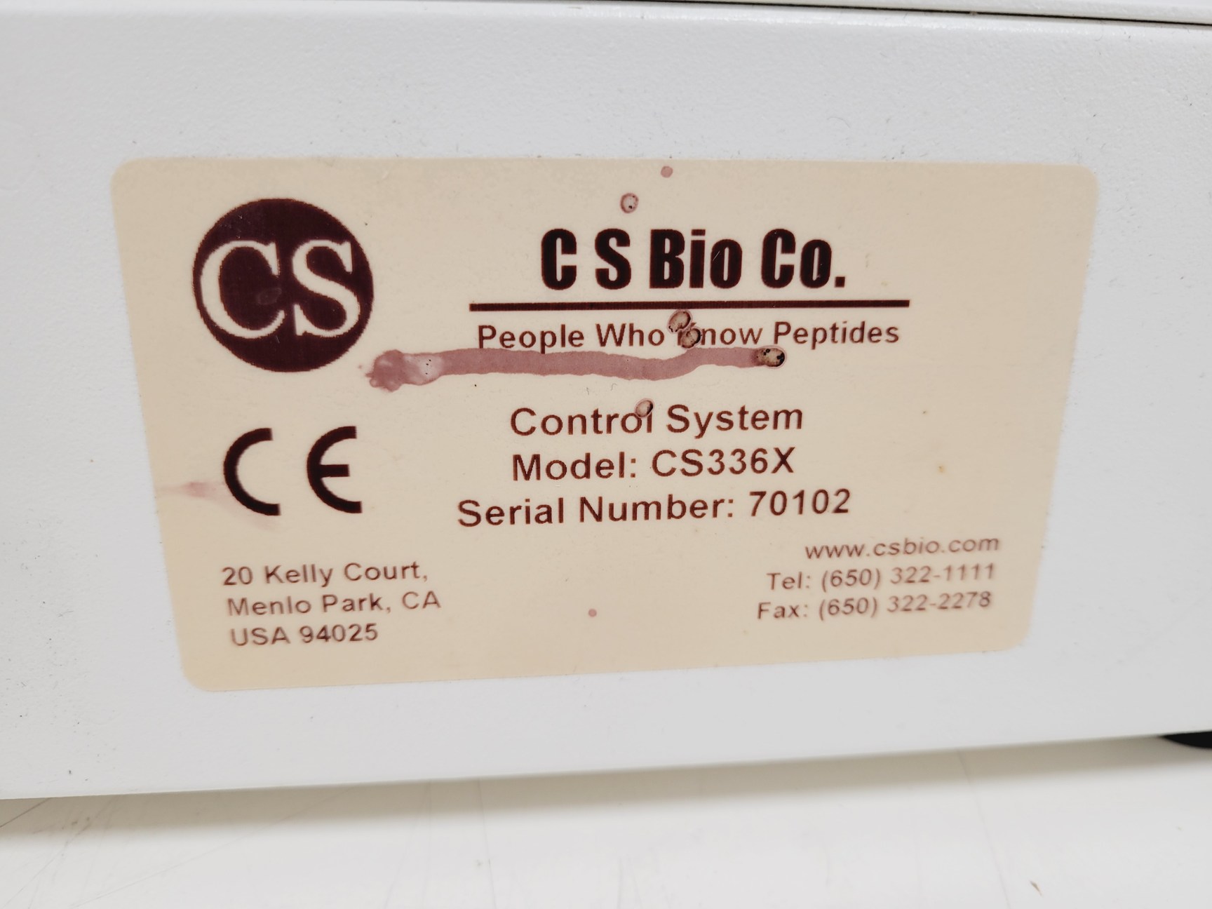 Image of CS Bio Peptide Synthesizer Division System  Model - CS336X with Software Lab