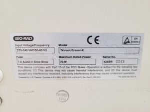Thumbnail image of Bio-Rad Molecular Imager Fx Isotope Imaging System with Screen Eraser-K Lab