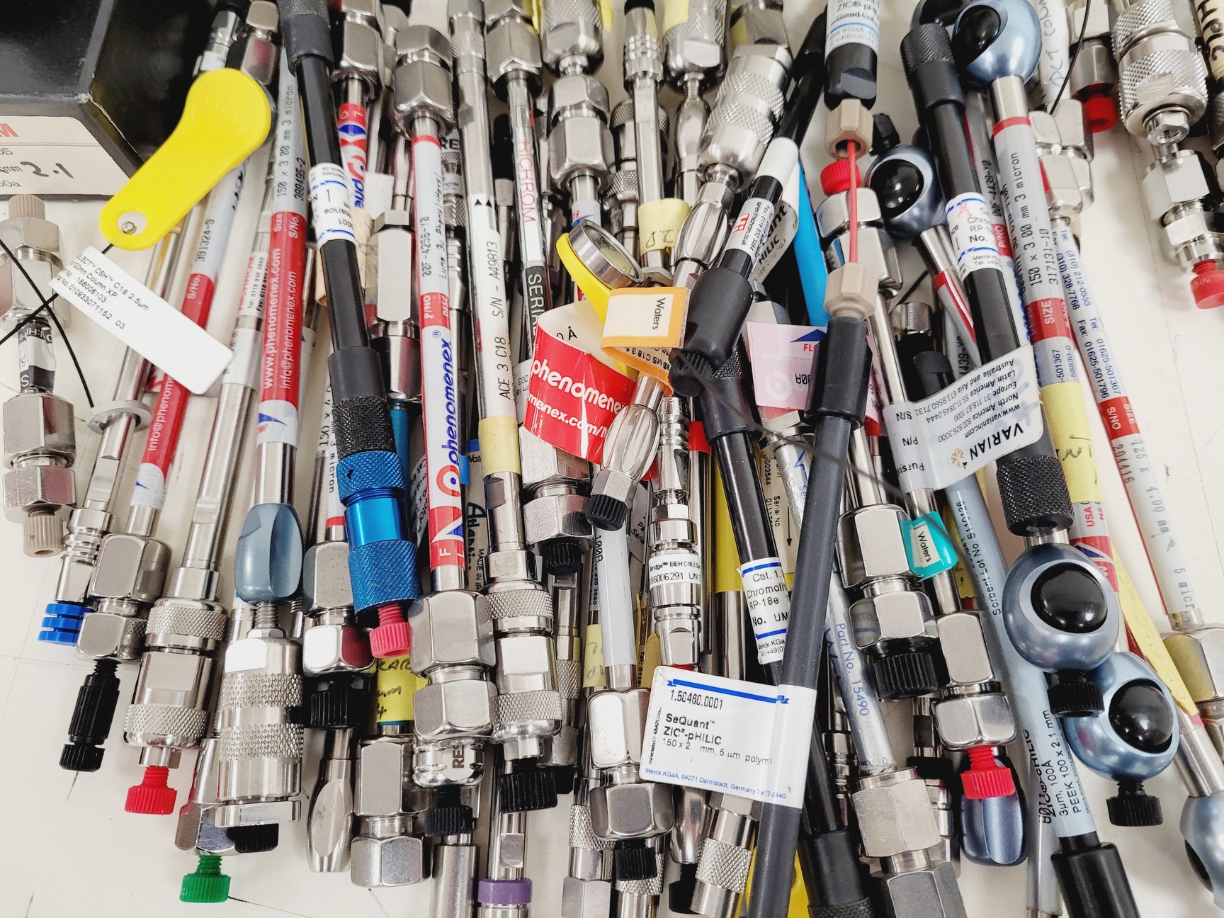 Image of Large Lot of HPLC Columns - Waters, Agilent, Shandon, HiChrom, Whatman Lab