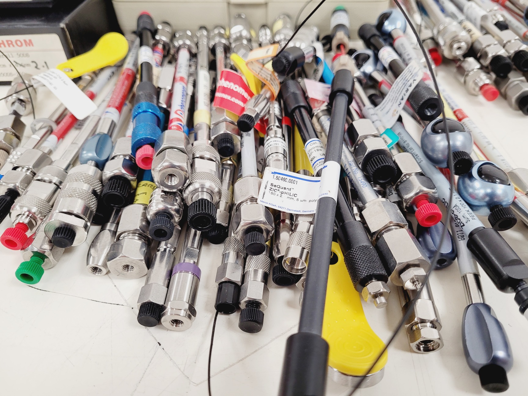 Image of Large Lot of HPLC Columns - Waters, Agilent, Shandon, HiChrom, Whatman Lab