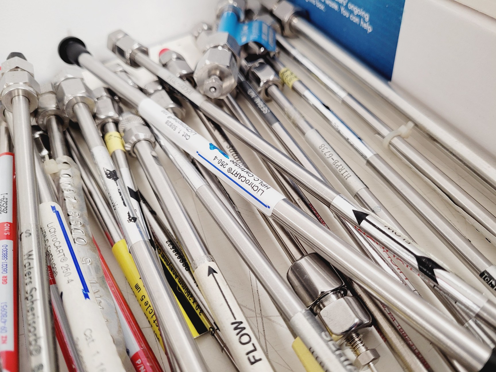 Image of Large Lot of HPLC Columns - Waters, Agilent, Shandon, HiChrom, Whatman Lab