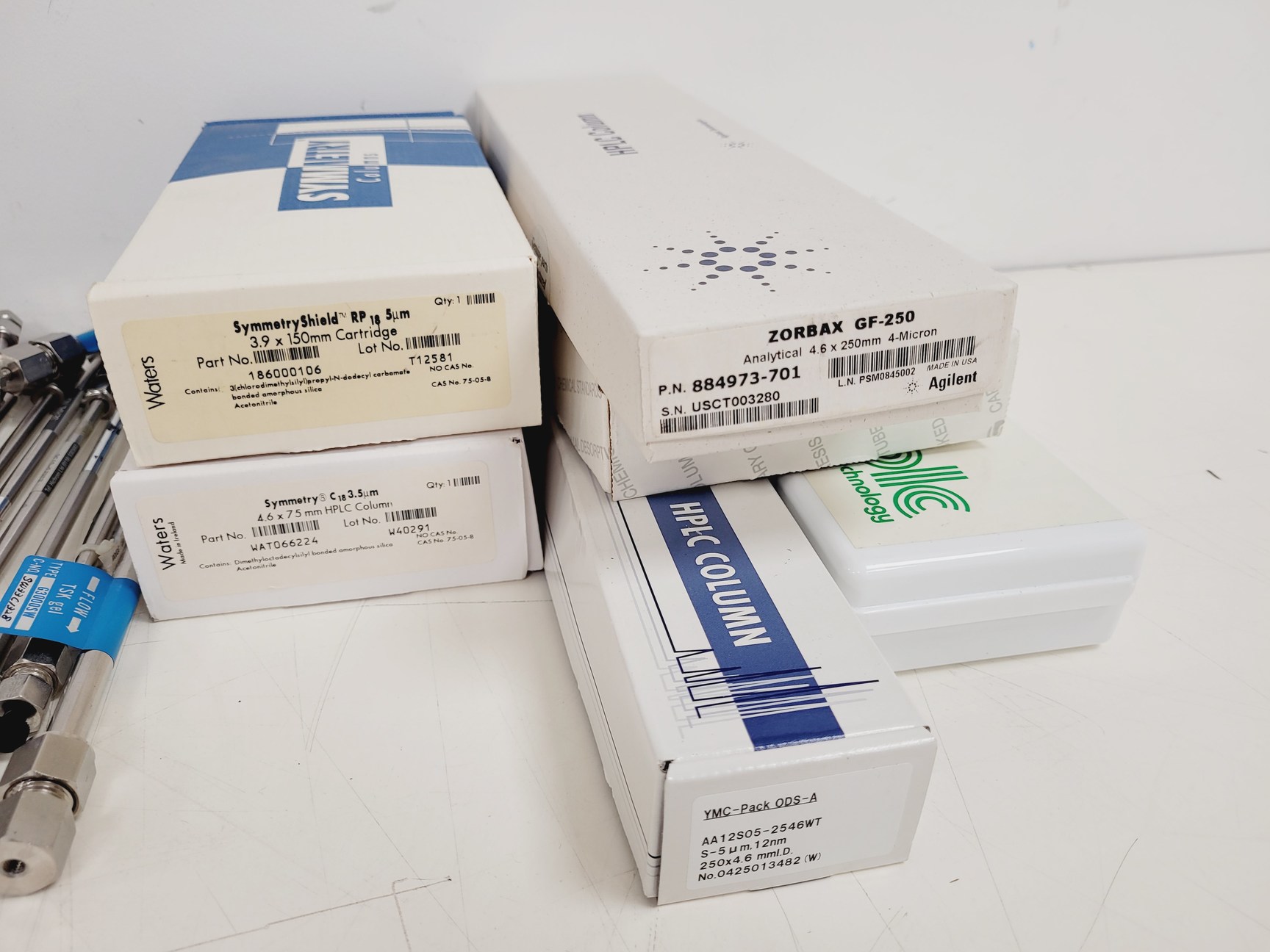 Large Lot of HPLC Columns Waters, Agilent, Shandon, HiChrom, Whatman Lab