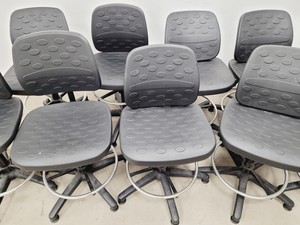 Thumbnail image of Set of 10 Laboratory/Office Stools/Chairs - Black - Height Adjustable
