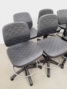 Thumbnail image of Set of 10 Laboratory/Office Stools/Chairs - Black - Height Adjustable