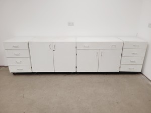 Thumbnail image of 4 x White Laboratory Cupboards/Cabinets & Drawers Lab