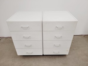 Thumbnail image of 4 x White Laboratory Cupboards/Cabinets & Drawers Lab