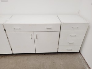 Thumbnail image of 4 x White Laboratory Cupboards/Cabinets & Drawers Lab