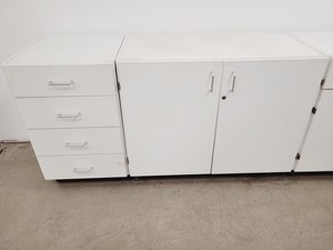 Thumbnail image of 4 x White Laboratory Cupboards/Cabinets & Drawers Lab