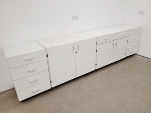 Thumbnail image of 4 x White Laboratory Cupboards/Cabinets & Drawers Lab
