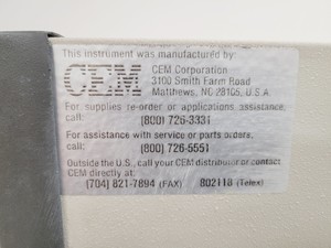 Thumbnail image of CEM MDS-2000 Microwave Digestion Oven  Model no. 924010 Lab