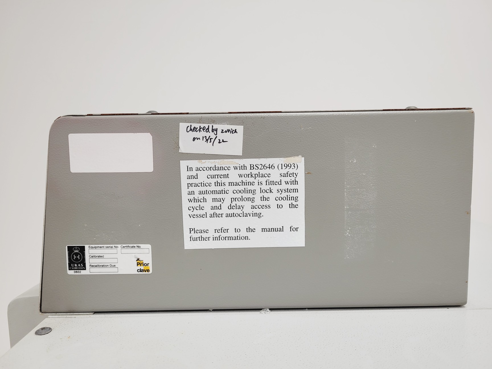 Image of Priorclave Laboratory Benchtop Autoclave  Type - PS/MVA/C40 Lab