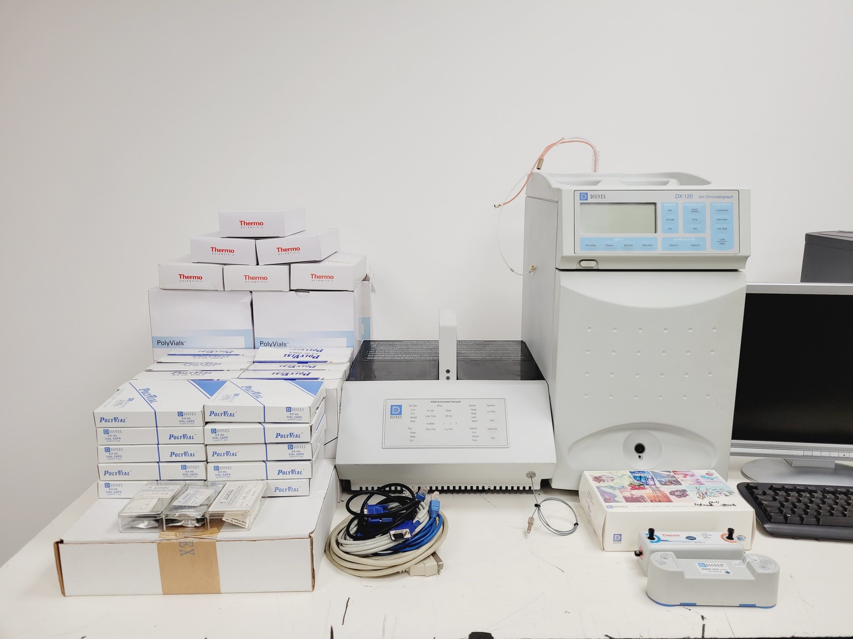 Image of Dionex Ion Chromatograpy System - DX-120,  AS40-1 with Software & Accessories 