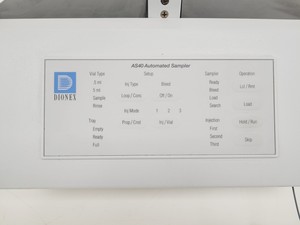 Thumbnail image of Dionex Ion Chromatograpy System - DX-120,  AS40-1 with Software & Accessories 