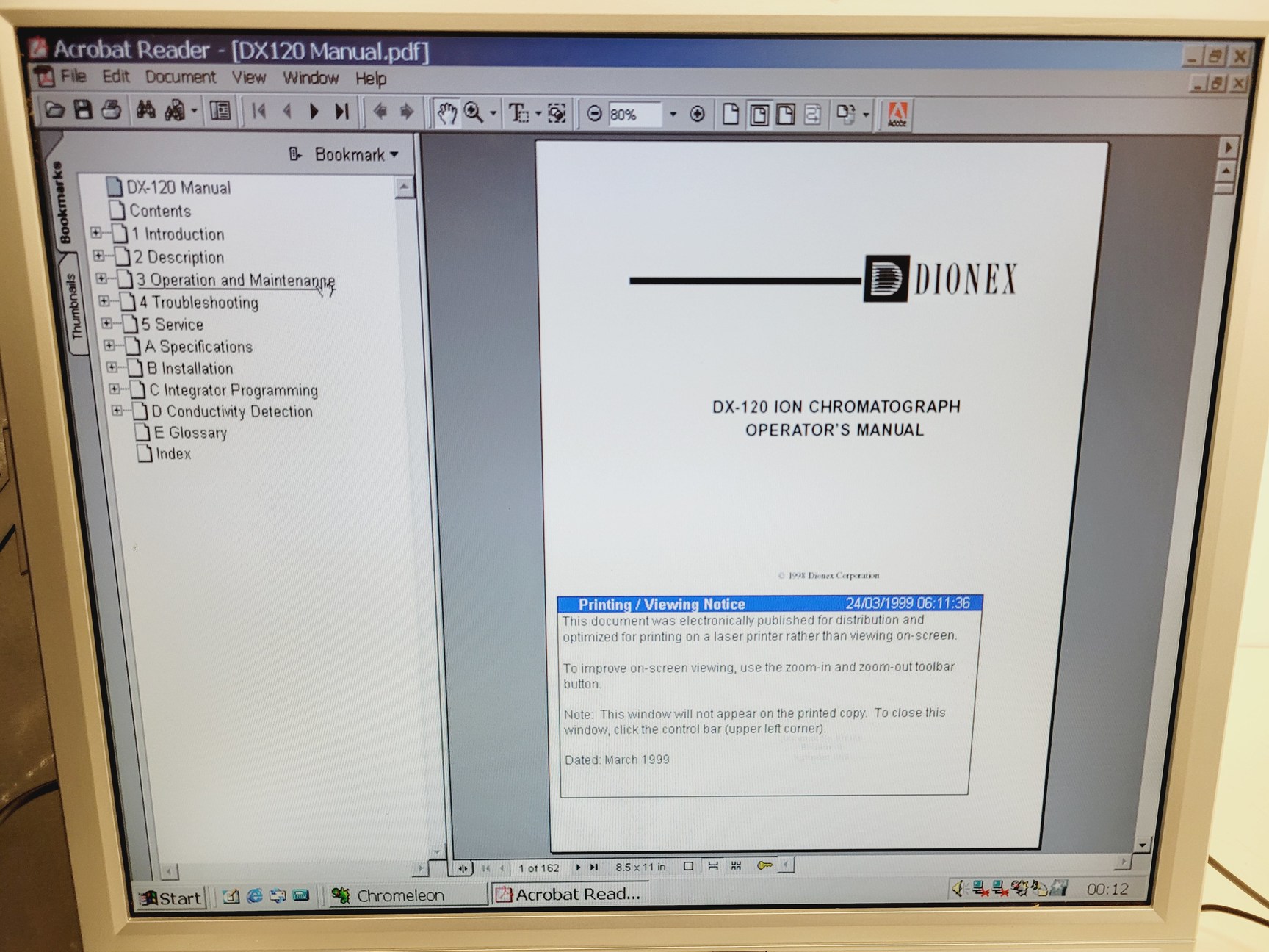 Image of Dionex Ion Chromatograpy System - DX-120,  AS40-1 with Software & Accessories 