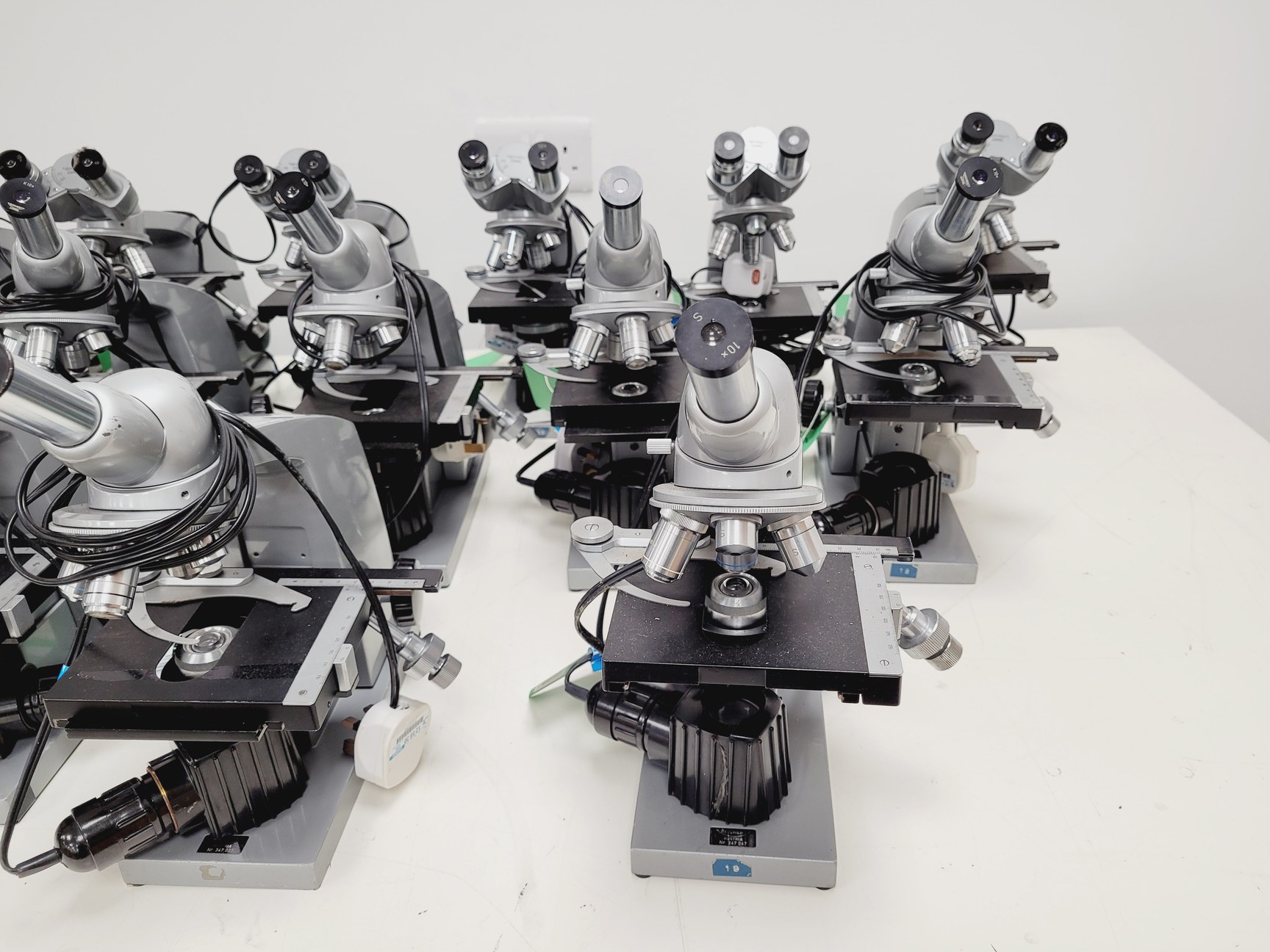 Image of Job Lot of 17 Reichert Laboratory Compound Binocular Microscopes Lab
