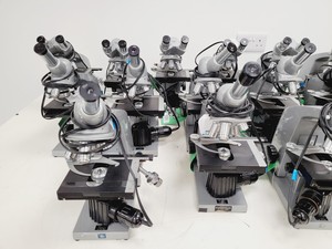 Thumbnail image of Job Lot of 17 Reichert Laboratory Compound Binocular Microscopes Lab