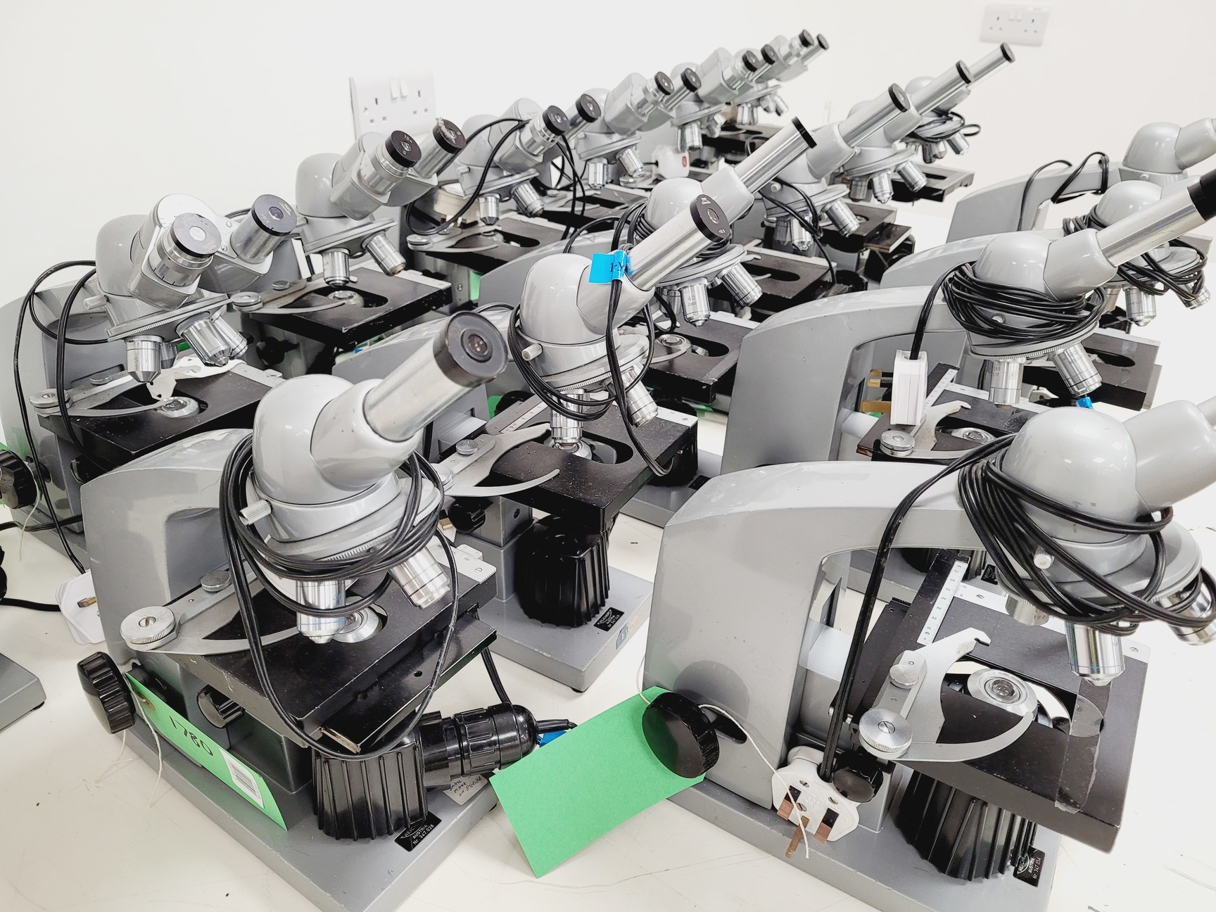 Image of Job Lot of 17 Reichert Laboratory Compound Binocular Microscopes Lab