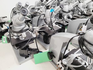 Thumbnail image of Job Lot of 17 Reichert Laboratory Compound Binocular Microscopes Lab