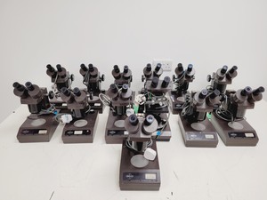 Thumbnail image of Job Lot of 13 Swift Stereo Eighty Stereo Zoom Laboratory Microscopes Lab