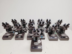 Thumbnail image of Job Lot of 13 Swift Stereo Eighty Stereo Zoom Laboratory Microscopes Lab