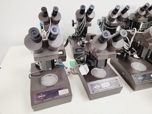 Thumbnail image of Job Lot of 13 Swift Stereo Eighty Stereo Zoom Laboratory Microscopes Lab